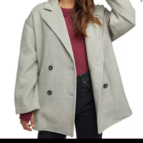 Free People Jackets & Blazers - NWT FREE PEOPLE HANNAH SLOUCHY DOUBLE BREASTED BLAZER JACKET OREGANO